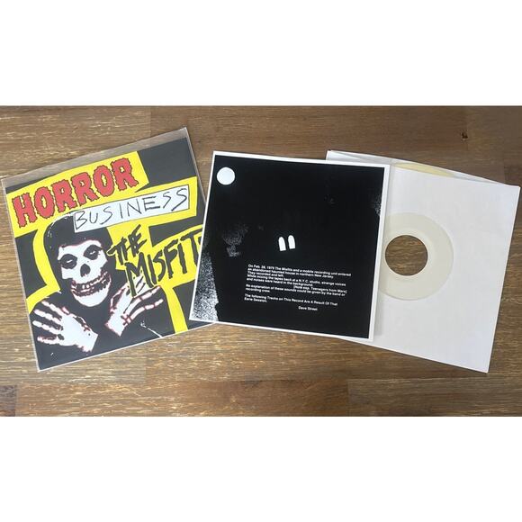 Misfits Horror Business 7” 2000s Repress Yellow Swirl Plan RARE!! New Import UK - Picture 4 of 7